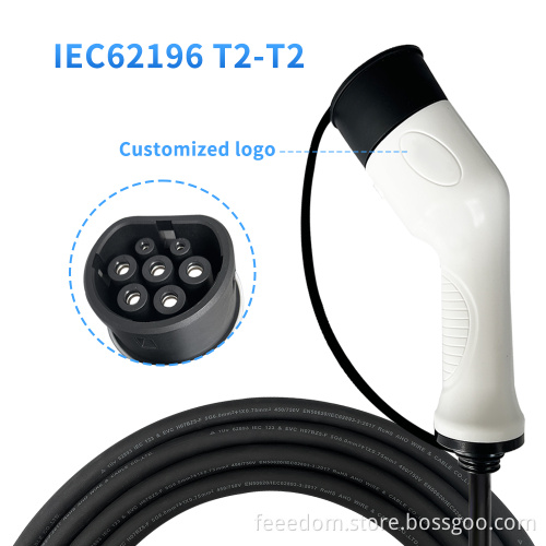 محمولة EV Charger Gun Type2-Type2 Charger Charger Cable